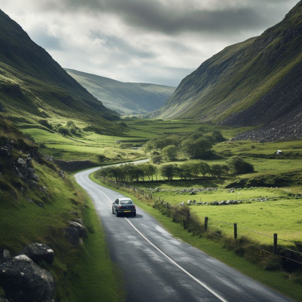 In Irland und in Großbritannien (England, Schottland, Wales), gilt der Linksverkehr.