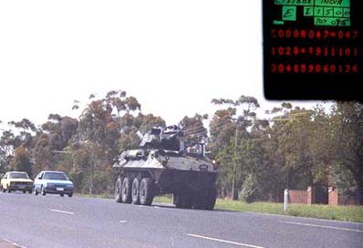 Panzer wird geblitzt