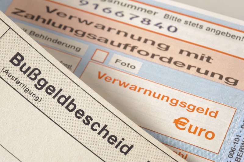 Ein Bußgeldbescheid